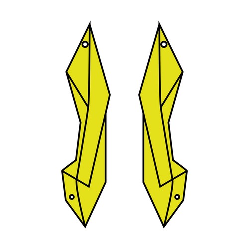 Prises air arrière jaune - prises,