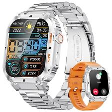 Montre connectée Hommes Femme Smartwatch Fitness 5ATM Étanche Android iOS Appels