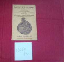 N°16667 bis  / moteur à essence bicylindres BRIBAN / notice d'entretien et piéce