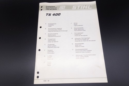 Stihl 400 ts400 - 400, liste