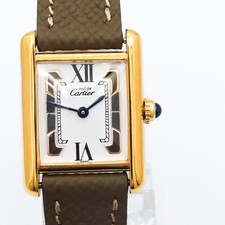 Montre pour femmes CARTIER Mast Tank SM Trinity Dial or argent