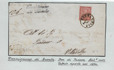 ITALIE timbre lettre marque postale cursive TARMIGNANO DI BRENTA  petit bureau
