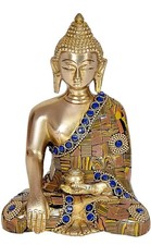Statue en laiton de Bouddha en