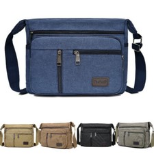 Hommes École Sacs à Main Toile Bandoulière Vintage Messager Sacoche Cartable