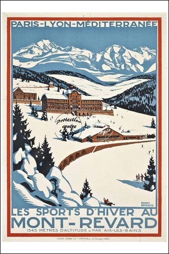 Ski mont revard rf112 poster - ski,