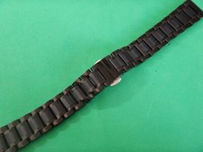 18 mm BRACELET ACIER NOIR PVD TYPE OYSTER SUR DÉPLOYANTE PAPILLON À POUSSOIRS