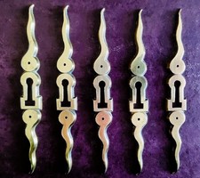 5 entrées serrure flamme Laiton ancienne Louis XIII Portes meuble ht 17 cm