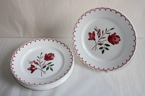 Assiettes plates faïence - 6,