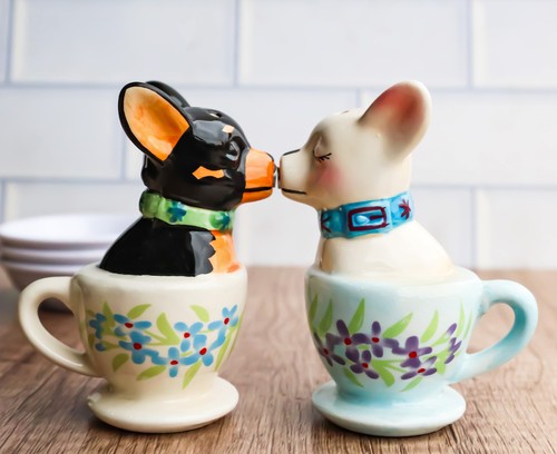 Ceramic teacup black white - teacup,