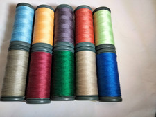 MERCERIE - 10 bobines de fil tous textiles polyester DMC - bobines 100 m et 120