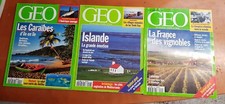 LOT DE 3 MAGAZINES GEO ANNEE 1995 N° 192  198 et 199