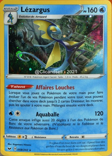 Carte pokémon 202 - pokémon, 58/202