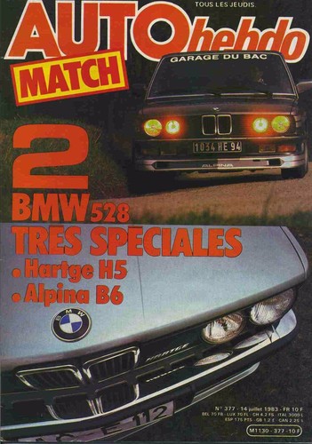 Auto hebdo 377 07 1983 - n°377, 15/07/1983