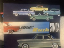 Brochure publicitaire véhicules Simca a moteur rush + fiche de vente Etoile 6 