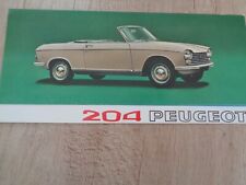 PEUGEOT - CATALOGUE - PUB - BROCHURE 204  COUPE