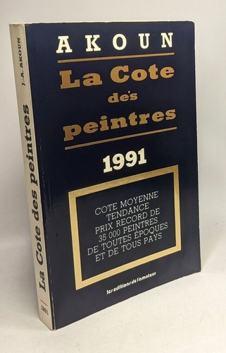 Cote des peintre 1991 - ,