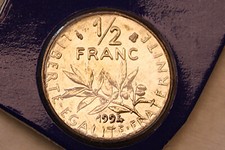 1/2 Franc Semeuse 1994 abeille BU FDC issue d'un coffret - Pièce monnaie FRANCE.