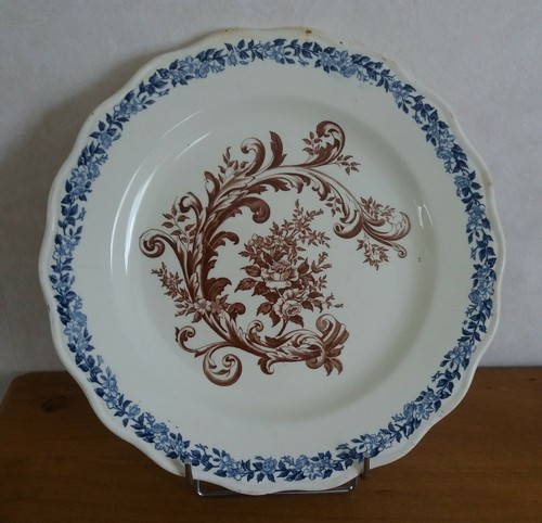 Plat ancien xixième bicolore - xixième,