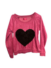 Haut de pyjama Pull Rose avec Coeur Noir Undiz TM
