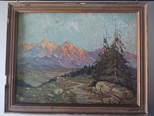 Peinture Ancienne Huile Sur Carton Encadrée
