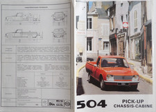 Brochure PEUGEOT 504 PICK - UP chassis cabine de 1980