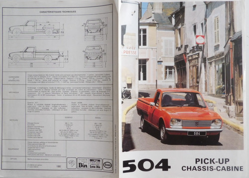 Brochure peugeot 504 pick up - brochure,