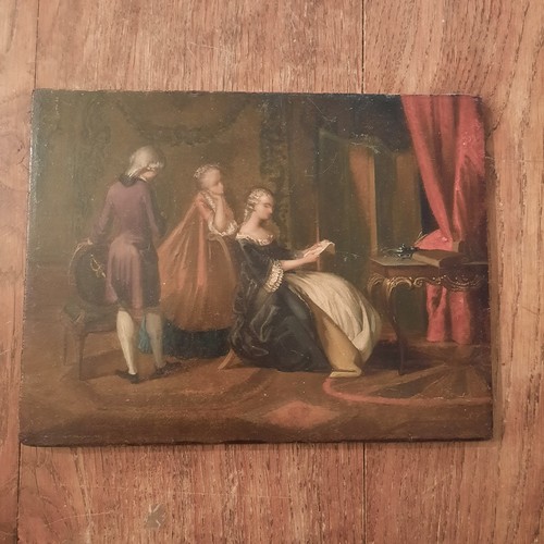 Huile bois tableau portrait - tableau,