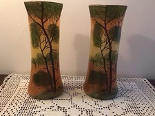 Vases ancien style Legras (la paire) Hauteur 28cm