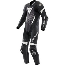 Moto Combi Cuir 58 Long - Dainese Laguna Seca 6 - Schwarz-Weiß-Anthrazit