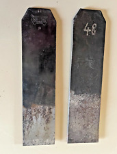 2 anciens fers de rabot 48 Coulaux Peugeot outil métier