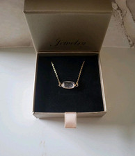 Collier Cristal En Pierre Naturelle Cristal De Roche Fait Main, Plus Boîte.