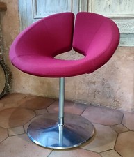 Chaise pivotante Artifort Design Patrick Norguet modele Little Apollo Rouge