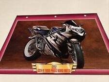 Suzuki GSX-R1000 Paris Nord Motos 2003 fiche carte moto passion collection Atlas