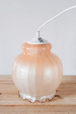 Suspension en Opaline Rose et Blanc Dégradé Plafonnier Forme Tulipe 14,3 cm