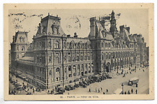 CPA " PARIS  Hôtel de Ville "du temps où les places de parking étaient gratuites