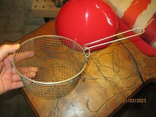 Ancien Petit Bac Panier Grillage Egoutoir à Frire Frite Friture Poisson Beignet