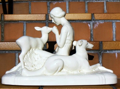 Statuette art déco jeune - déco, :