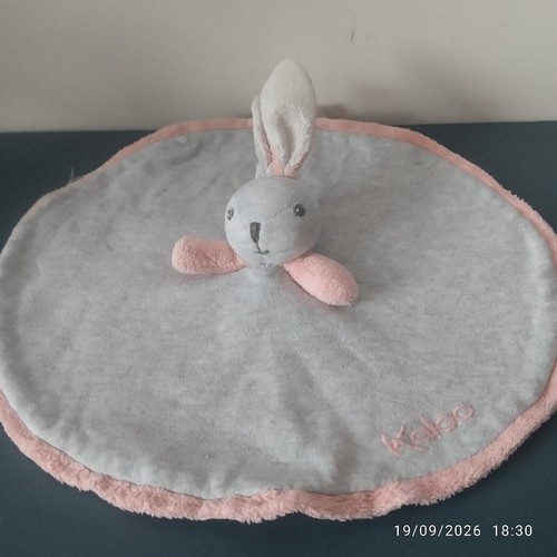 Doudou plat rond lapin kaloo - doudou,