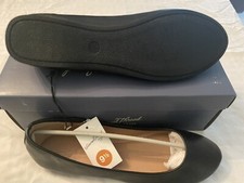 universal threat leather round toe ballet flats black size 9.5 great price