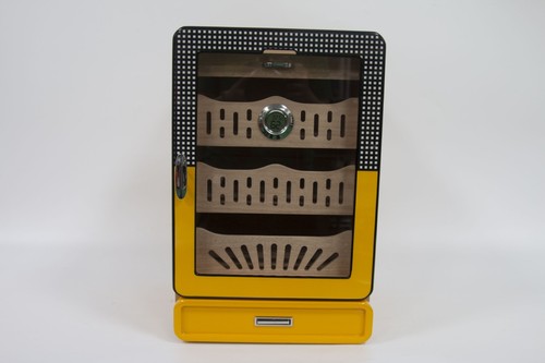 Large yellow cigar humidor - yellow,