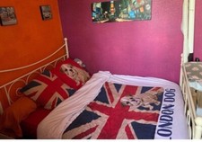 Cadre de lit à baldaquin Blanc Metal 140x200 cm