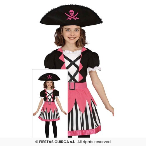 Déguisement fille pirate rose - fille,