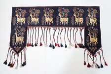 Tapis en laine afghan fait main animal bleu suspendu porte de 4'9 x 2'7...