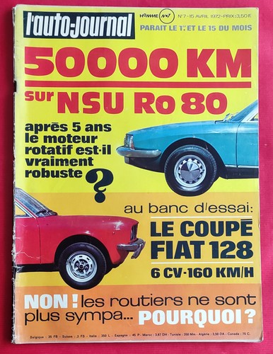Auto journal avril 1972 - n°7,