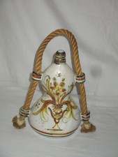 GOURDE KERALUC QUIMPER  CERAMIQUE GRES ART DECO  BOUTEILLE A PASSANTS 25 cm
