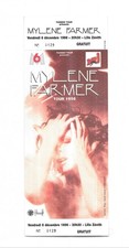 RARE / TICKET BILLET DE CONCERT - MYLENE FARMER : LIVE A LILLE ( FRANCE ) 1996