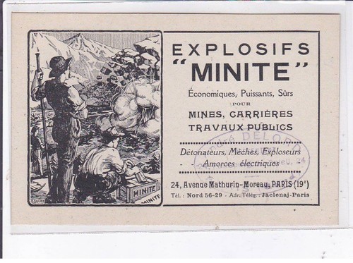 Publicite explosifs minite - "explosifs, minite"