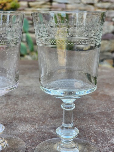 Verres vers 1900 gravé - vers,