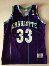 MAILLOT BASKET - JERSEY CHAMPION - CHARLOTTE HORNETS ALONZO MOURNING