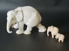🐘 3 statuettes, figurines éléphants en porcelaine & autre